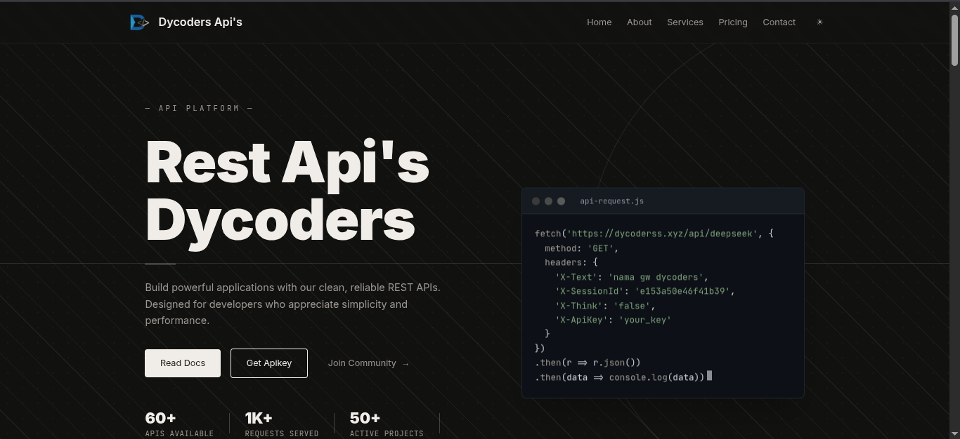 Dycoderss.xyz API's