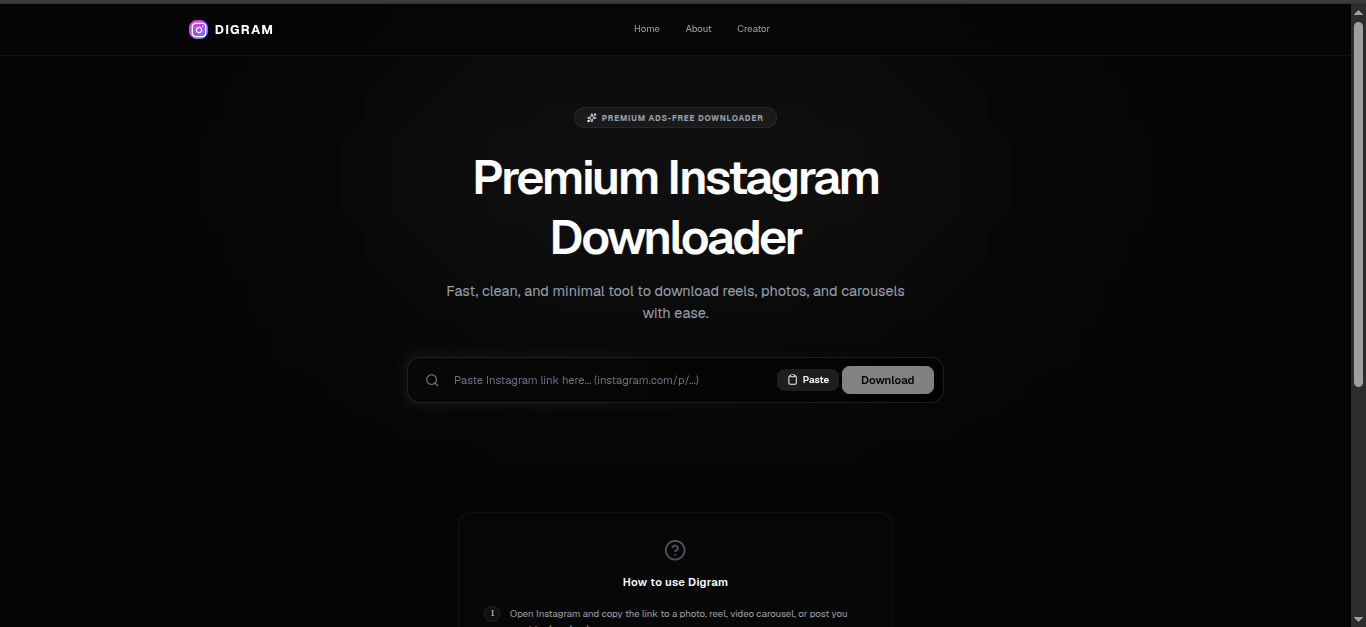 Digram.vercel.app downloader Instagram