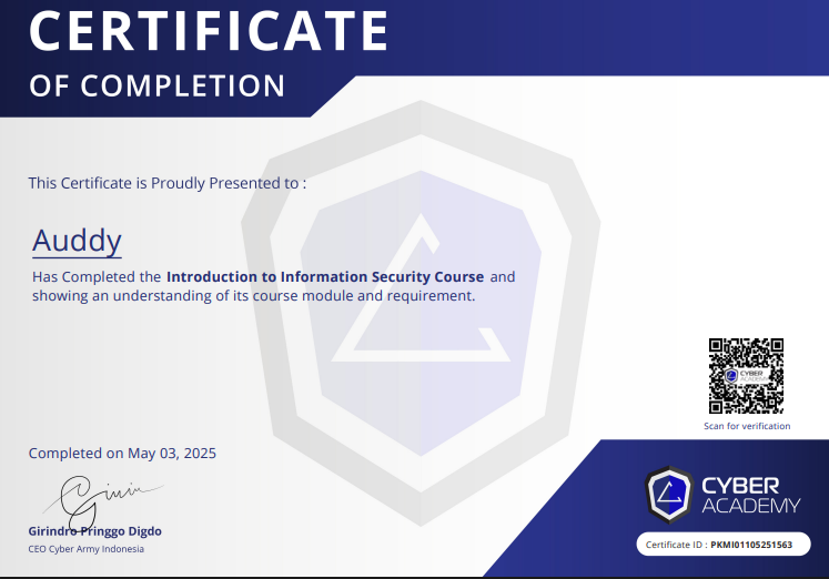 The Introduction to Information Security Course